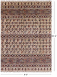 Ivory Persian Gabbeh Hand Knotted Wool Area Rug - 8' 3" X 11' 6" - Golden Nile