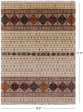 Khorjin Persian Gabbeh Hand Knotted Wool Area Rug - 8' 2" X 11' 3" - Golden Nile