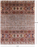 Tribal Persian Gabbeh Hand Knotted Wool Rug - 8' 0" X 9' 10" - Golden Nile