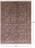 Tribal Gabbeh Hand Knotted Wool Area Rug - 5' 9" X 7' 10" - Golden Nile