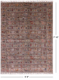 Tribal Gabbeh Hand Knotted Wool Area Rug - 5' 9" X 7' 10" - Golden Nile