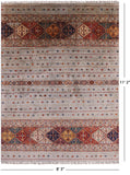 Khorjin Persian Gabbeh Hand Knotted Wool Area Rug - 8' 3" X 11' 2" - Golden Nile