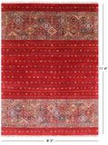 Red Khorjin Persian Gabbeh Handmade Wool Rug - 8' 3" X 11' 4" - Golden Nile