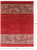 Red Khorjin Persian Gabbeh Handmade Wool Rug - 8' 3" X 11' 4" - Golden Nile