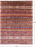 Khorjin Persian Gabbeh Handmade Wool Area Rug - 7' 10" X 10' 8" - Golden Nile