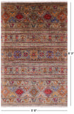 Persian Gabbeh Handmade Wool Area Rug - 5' 6" X 8' 3" - Golden Nile