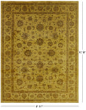 Gold Full Pile Overdyed Hand Knotted Wool Area Rug - 8' 11" X 11' 9" - Golden Nile