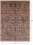 Persian Gabbeh Hand Knotted Wool Area Rug - 5' 8" X 7' 10" - Golden Nile