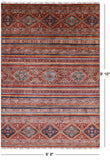 Khorjin Persian Gabbeh Handmade Wool Area Rug - 6' 8" X 9' 10" - Golden Nile