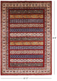 Persian Gabbeh Handmade Wool Area Rug - 6' 11" X 9' 9" - Golden Nile