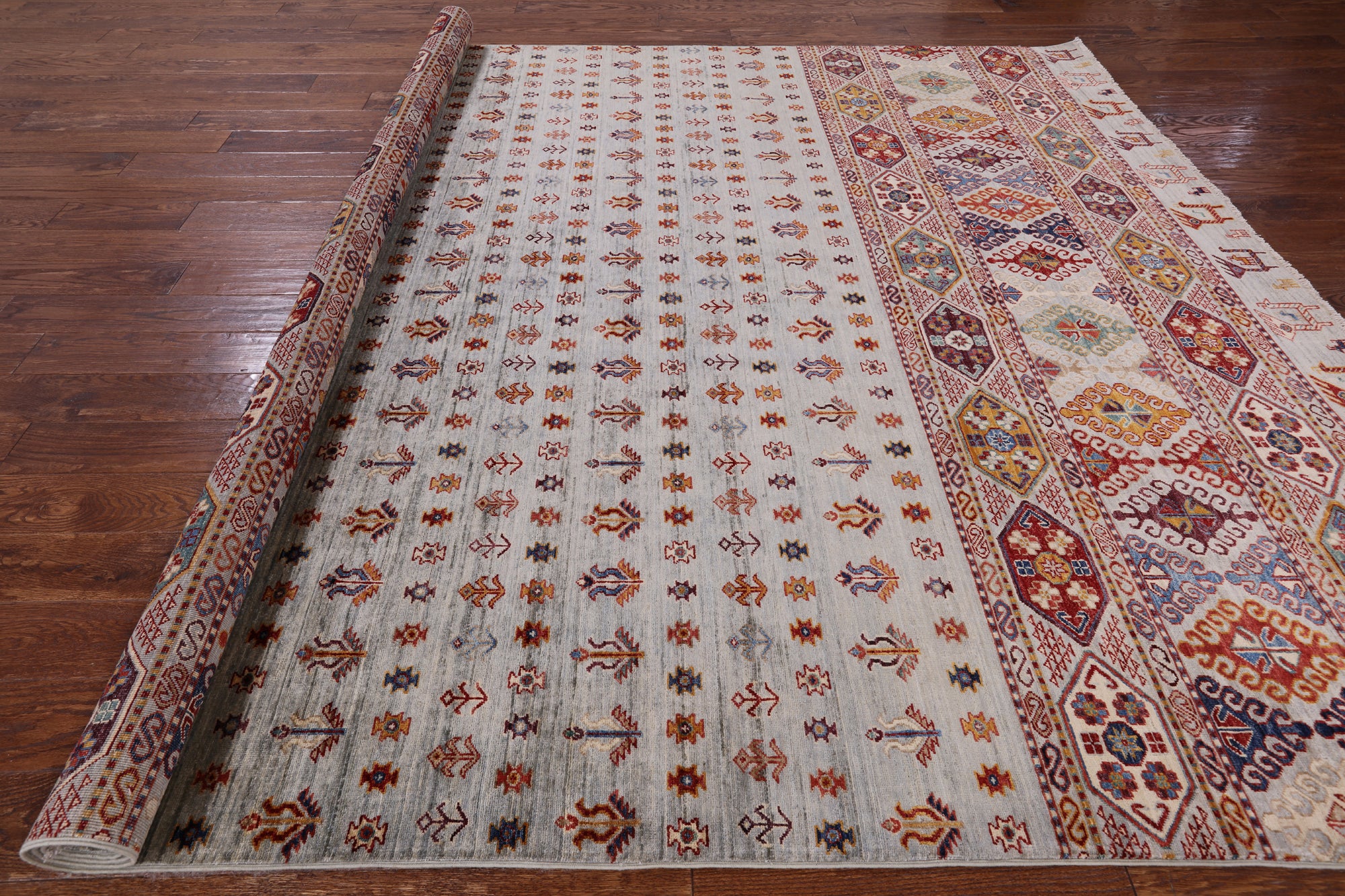 Persian Gabbeh Hand Knotted Wool Area Rug - 8' 2" X 9' 9"