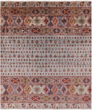 Persian Gabbeh Hand Knotted Wool Area Rug - 8' 2" X 9' 9"