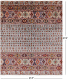 Persian Gabbeh Hand Knotted Wool Area Rug - 8' 2" X 9' 9"
