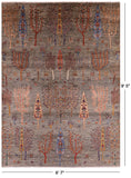 Persian Gabbeh Hand Knotted Wool Area Rug - 6' 7" X 9' 5" - Golden Nile