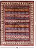 Tribal Persian Gabbeh Hand Knotted Wool Area Rug - 5' 9" X 7' 7" - Golden Nile