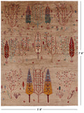 Tribal Persian Gabbeh Hand Knotted Wool Area Rug - 5' 8" X 7' 8" - Golden Nile