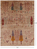 Tribal Persian Gabbeh Hand Knotted Wool Area Rug - 5' 8" X 7' 8" - Golden Nile