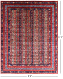 Shall Persian Gabbeh Hand Knotted Wool Area Rug - 9' 2" X 11' 7" - Golden Nile
