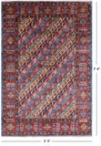 Shall Persian Gabbeh Hand Knotted Wool Area Rug - 5' 3" X 7' 9" - Golden Nile