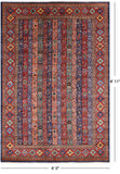 Shall Persian Gabbeh Handmade Wool Area Rug - 6' 0" X 8' 11" - Golden Nile