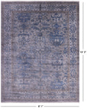 Grey Persian Fine Serapi Handmade Wool Area Rug - 8' 1" X 10' 3" - Golden Nile