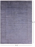Carved Full Pile Overdyed Handmade Wool Area Rug - 9' 10" X 13' 7" - Golden Nile