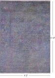 Carved Full Pile Overdyed Hand Knotted Wool Area Rug - 4' 2" X 5' 10" - Golden Nile