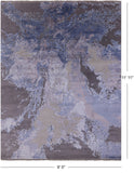 Modern Hand Knotted Wool & Silk Rug - 9' 0" X 11' 11" - Golden Nile