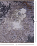 Modern Hand Knotted Wool & Silk Rug - 7' 11" X 9' 10" - Golden Nile