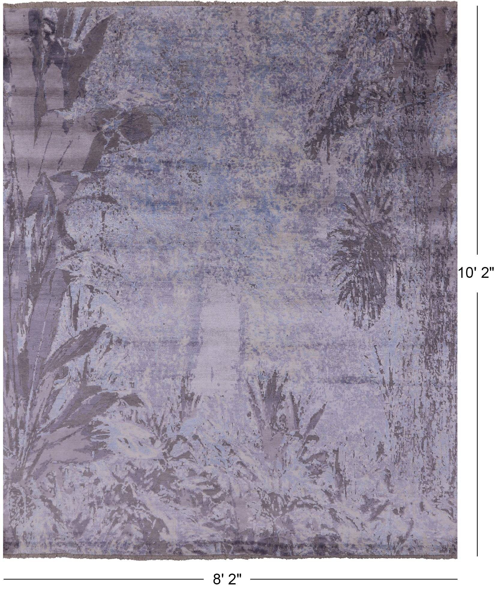Modern Handmade Wool & Silk Rug - 8' 2" X 10' 2" - Golden Nile