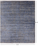 Grey Modern Hand-Knotted Wool & Silk Rug - 8' 2" X 10' 3" - Golden Nile