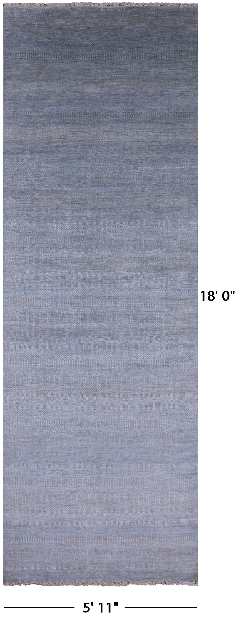 Savannah Grass Hand Knotted Wool & Silk Rug - 5' 11" X 18' 0" - Golden Nile