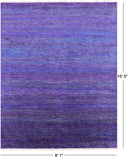 Purple Savannah Grass Hand-Knotted Wool & Silk Rug - 8' 1" X 10' 0" - Golden Nile