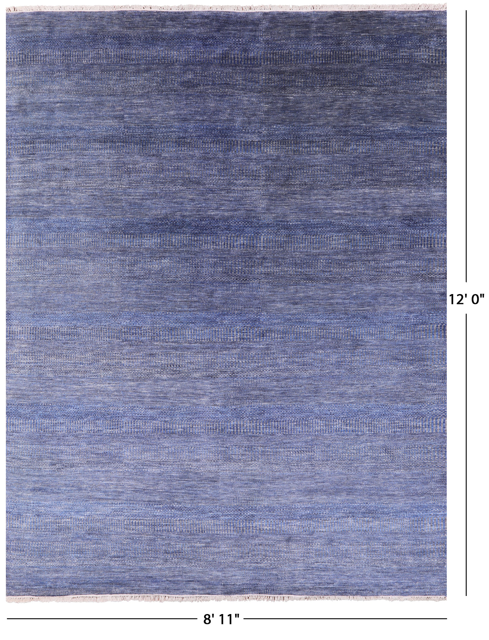 Savannah Grass Hand Knotted Wool & Silk Rug - 8' 11" X 12' 0" - Golden Nile