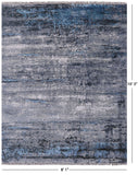 Modern Abstract Hand Knotted Wool & Silk Rug - 8' 1" X 10' 3" - Golden Nile