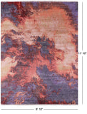 Contemporary Hand Knotted Wool & Silk Rug - 8' 10" X 11' 10" - Golden Nile