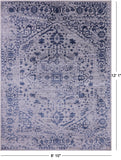 Grey Persian Fine Serapi Handmade Wool & Silk Rug - 8' 10" X 12' 1" - Golden Nile