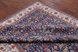Blue Fine Serapi Hand Knotted 100% Silk Rug - 9' 9" X 13' 10" - Golden Nile