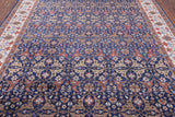Blue Fine Serapi Hand Knotted 100% Silk Rug - 9' 9" X 13' 10" - Golden Nile