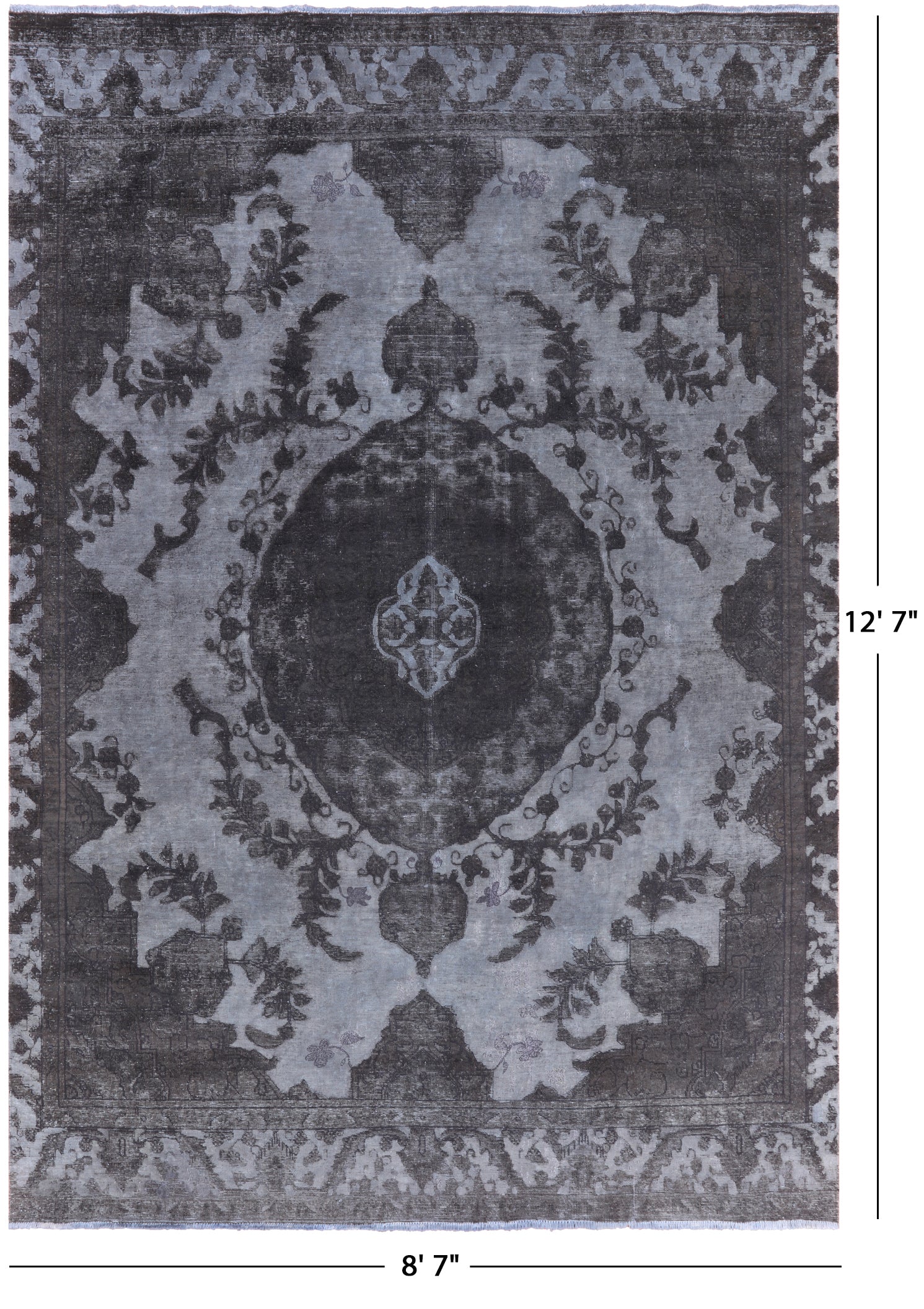 Persian Overdyed Hand Knotted Wool Rug - 8' 7" X 12' 7" - Golden Nile
