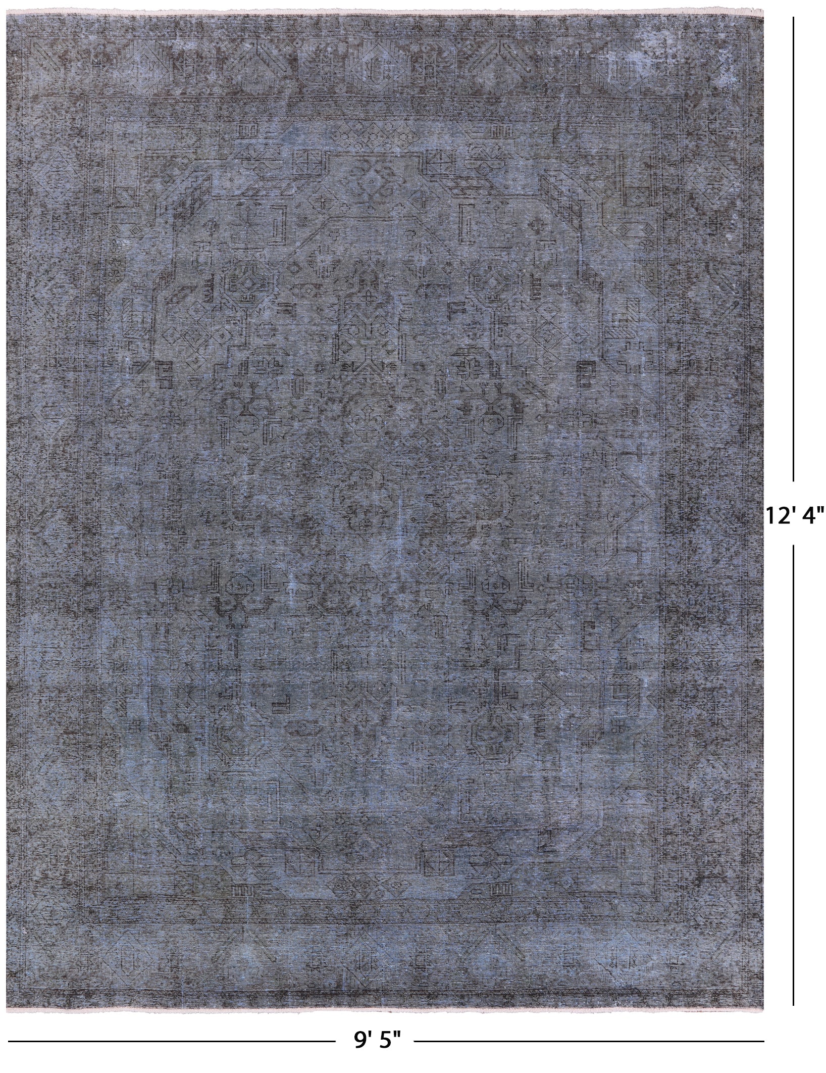 Persian Overdyed Hand Knotted Wool Rug - 9' 5" X 12' 4" - Golden Nile