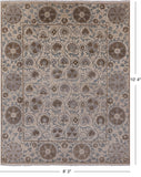 Ivory William Morris Hand Knotted Rug - 8' 3" X 10' 4" - Golden Nile