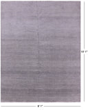 Grey Savannah Grass Hand Knotted Wool & Silk Rug - 8' 1" X 10' 1" - Golden Nile