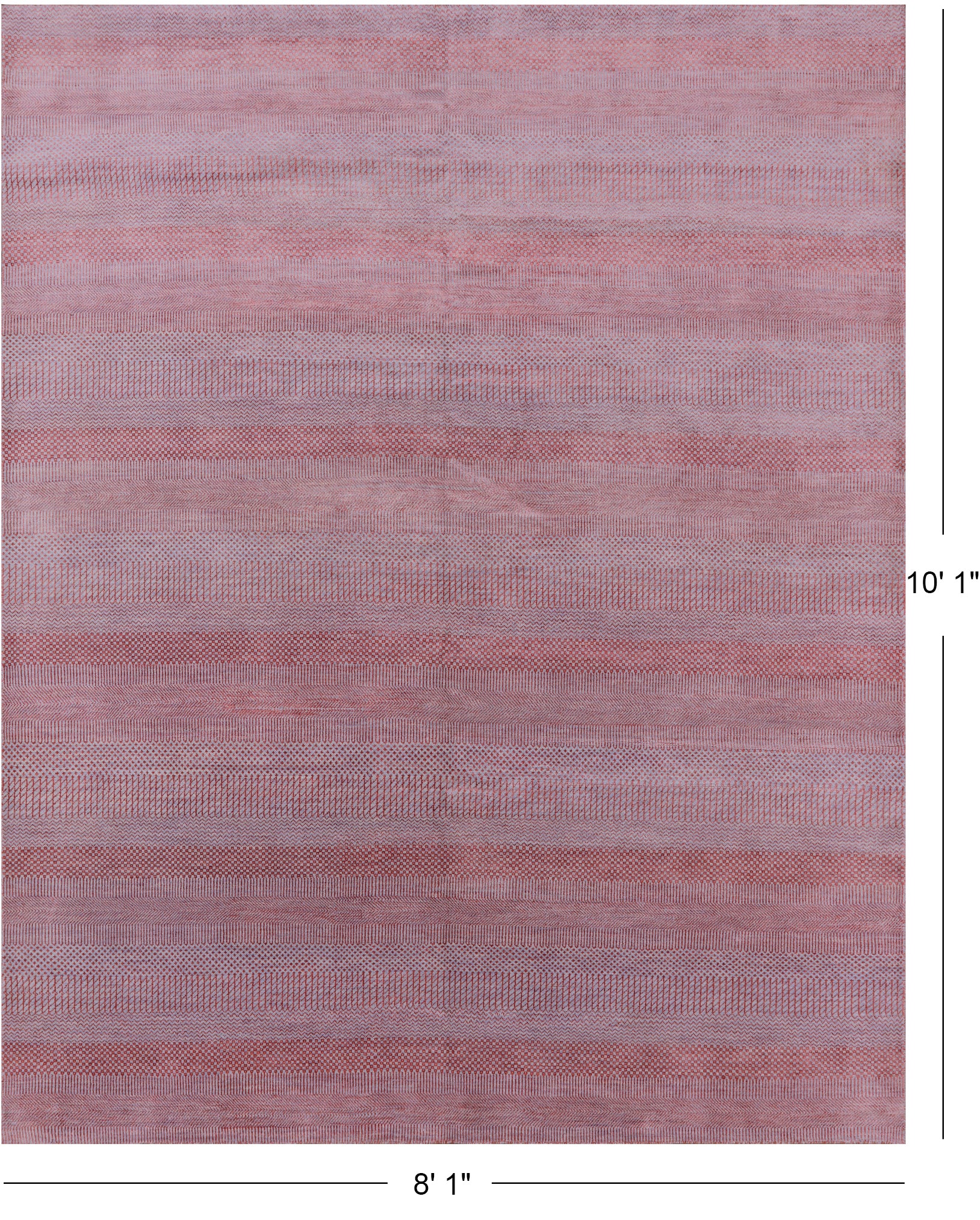 Savannah Grass Hand Knotted Wool & Silk Rug - 8' 1" X 10' 1" - Golden Nile