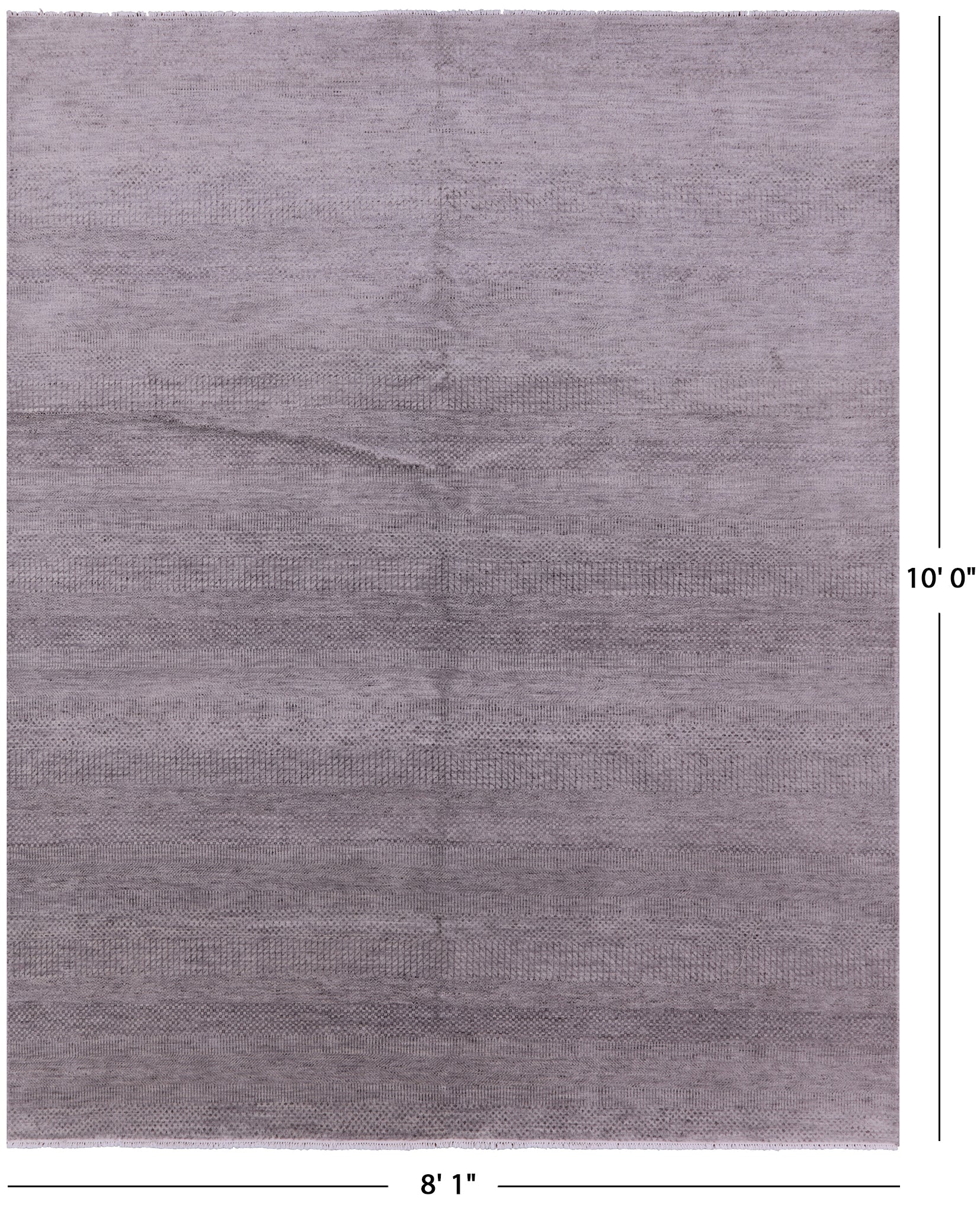 Grey Savannah Grass Hand Knotted Wool & Silk Rug - 8' 1" X 10' 0" - Golden Nile