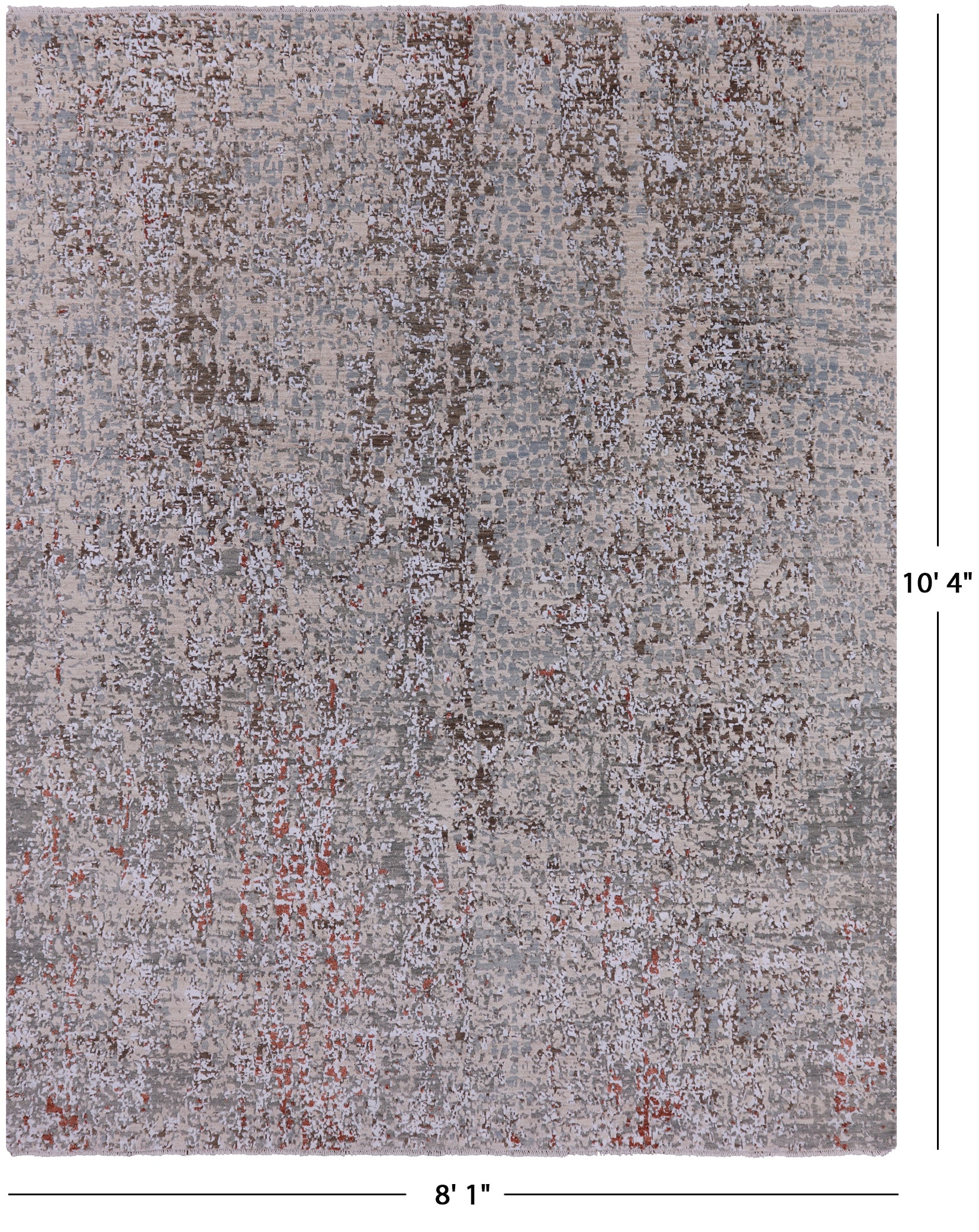Modern Hand Knotted Wool & Silk Rug - 8' 1" X 10' 4" - Golden Nile