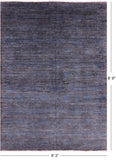 Modern Hand Knotted Wool Rug - 6' 3" X 8' 9" - Golden Nile