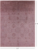 Full Pile Overdyed Handmade Wool Rug - 9' 0" X 11' 9" - Golden Nile