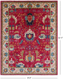Pink Fine Serapi Hand Knotted Wool Rug - 9' 3" X 12' 1" - Golden Nile