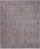 SUPER SALE Ivory Persian Vintage White Wash Hand Knotted Wool Rug - 10' 1" X 12' 5"